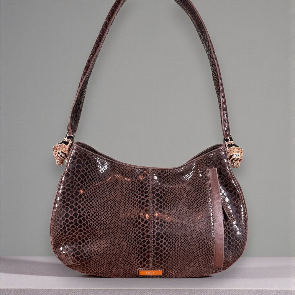 Sharif Suede And Leather Python Embossed Patchwor… - image 4